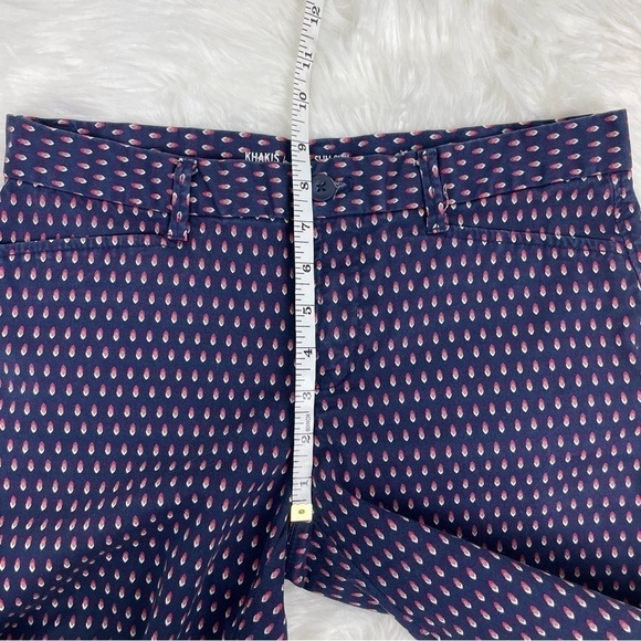 Gap Slim City Khakis Purple with Pink/White Teardrop Print Size 2 - Picture 8 of 9